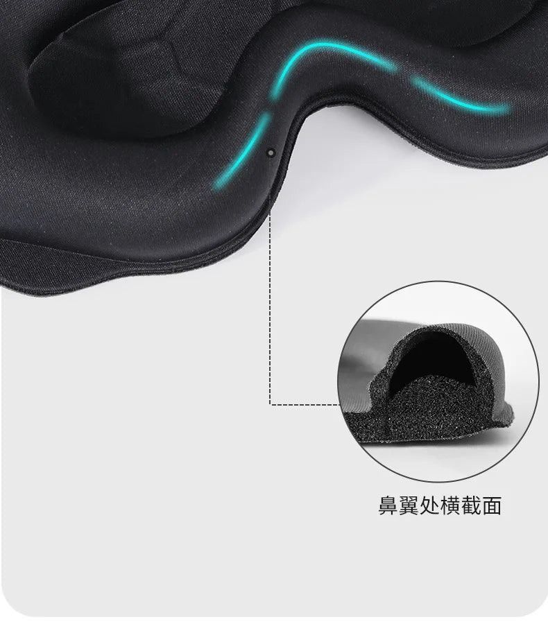 Soft 3D Sleeping Mask – Breathable Light Blocking Eyeshade for Travel