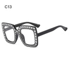 Rhinestone Square Sunglasses – UV400 Kids Eyewear for Outdoor Sun Protection