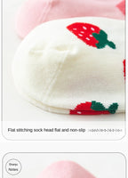 Cotton Strawberry Heart Crew Socks – Cute Women's Casual Fashion Hosiery