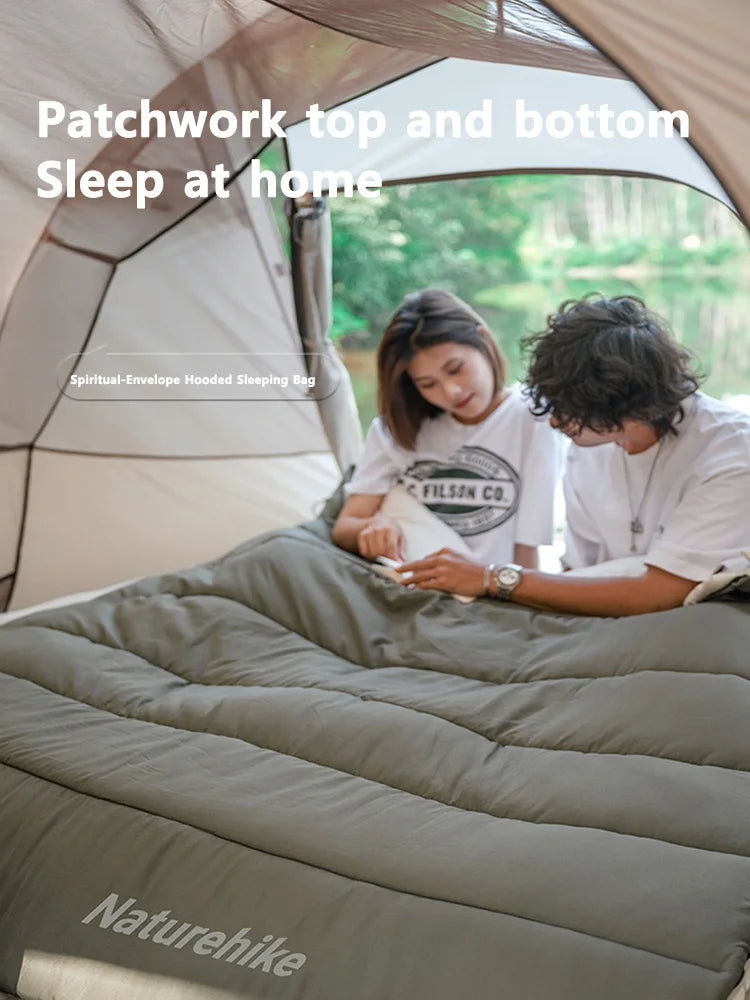 Ultralight Cotton Sleeping Bag – Splicable Double Design for Camping