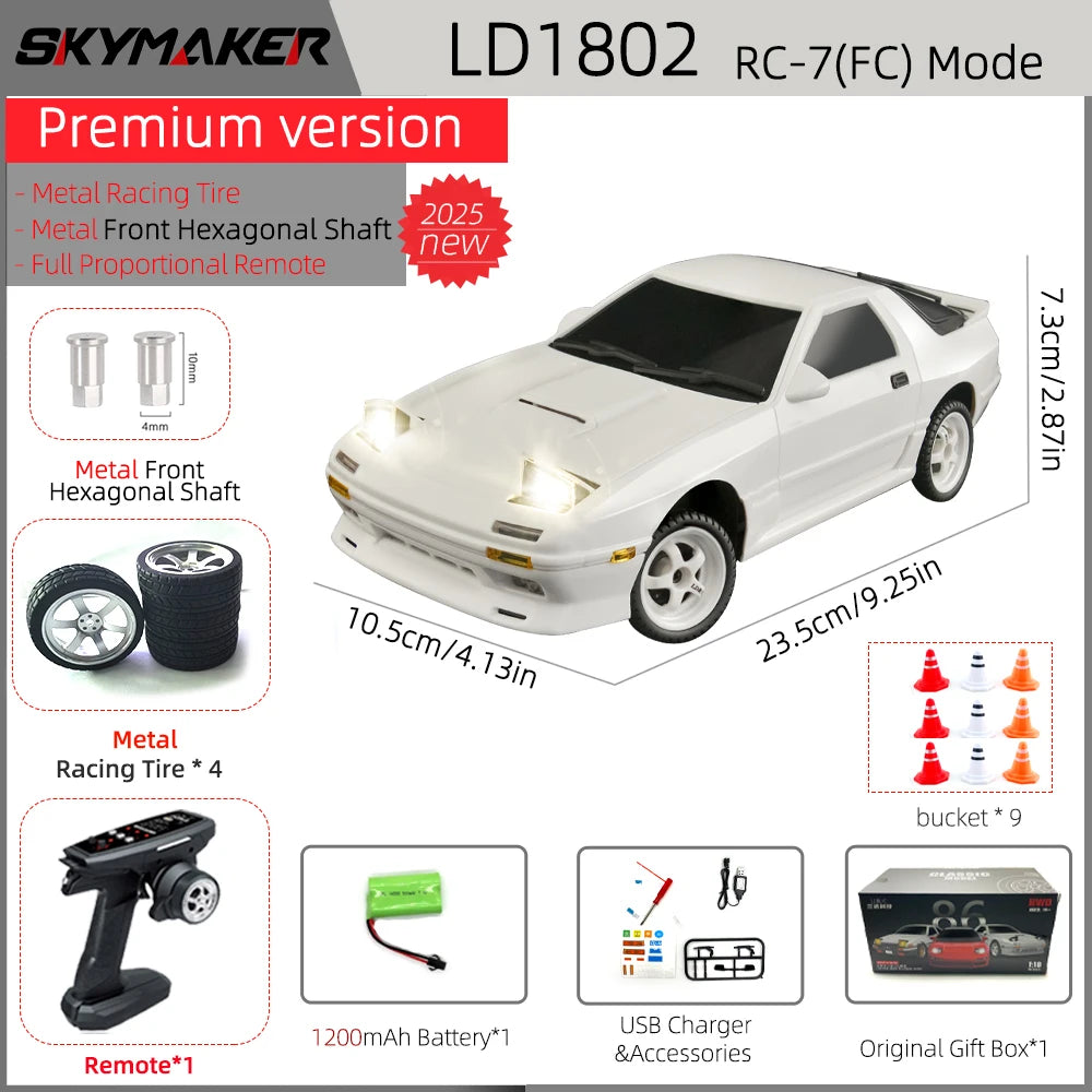 1:18 RC Drift Car – 2.4G Remote Control Vehicle with Gyro for Hobby Racing
