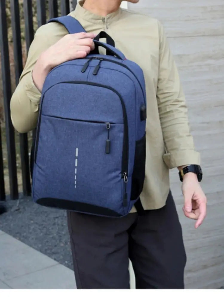 Large Capacity Laptop Backpack – Unisex Minimalist Travel Bag for Students
