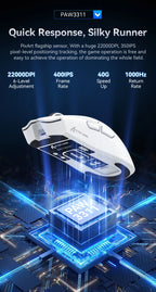 Attack Shark X11 Wireless Gaming Mouse – RGB Tri-Mode for PC Esports