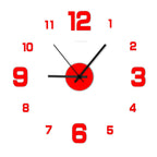 Frameless DIY Wall Clock – Modern Silent Decal for Home and Office Decor
