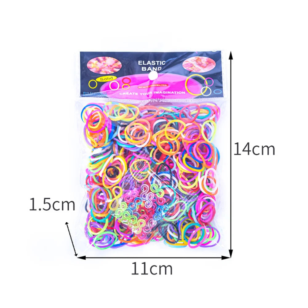 Elastic Loom Bands – Colorful DIY Jewelry Making Kit for Kids Crafts