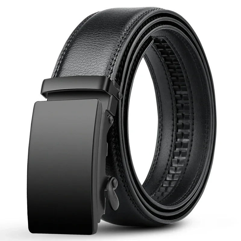 Automatic Buckle Belt – Men's Leather Waist Strap for Business Casual
