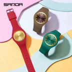 Silicone Quartz Wristwatch – Lightweight Sport Clock for Students