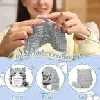 Handmade Crochet Cat Doll – Positive Energy Ornament for Christmas Gifts