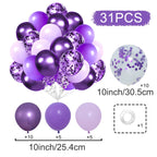 Metallic Pearl and Confetti Balloons – Decorative Latex Set for Party Events