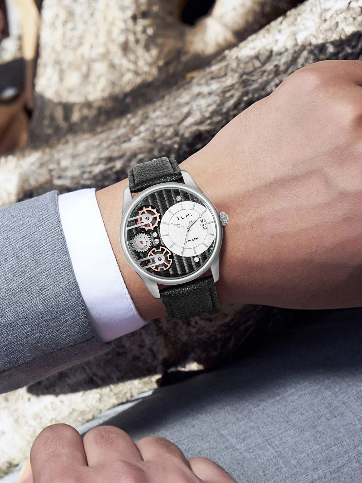 Quartz Men's Wristwatch – Luxury Minimalist Business Gift for Anniversaries