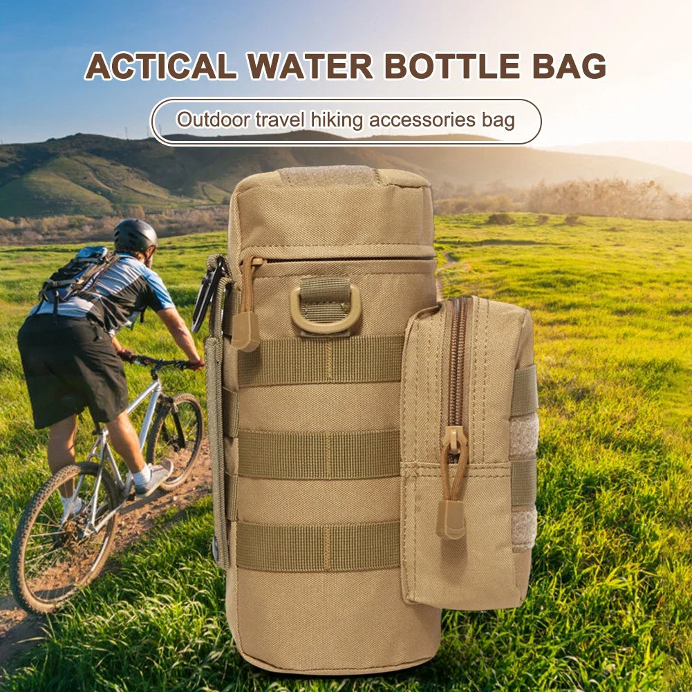 Molle Water Bottle Pouch – Tactical Kettle Carrier for Outdoor Camping