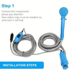 Portable Electric Car Shower – 12V Outdoor Shower for Camping
