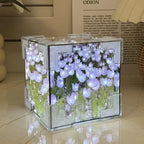 DIY Tulip Flower Sea Cube Night Lamp – Handmade Creative Gift for Girlfriend