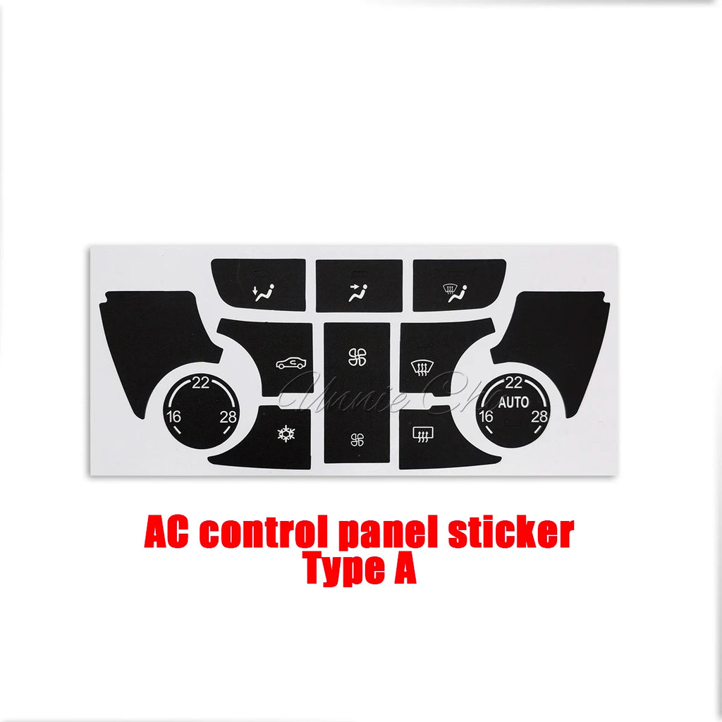 AC Panel Button Repair Decals – Interior Restoration Stickers for Opel Vauxhall