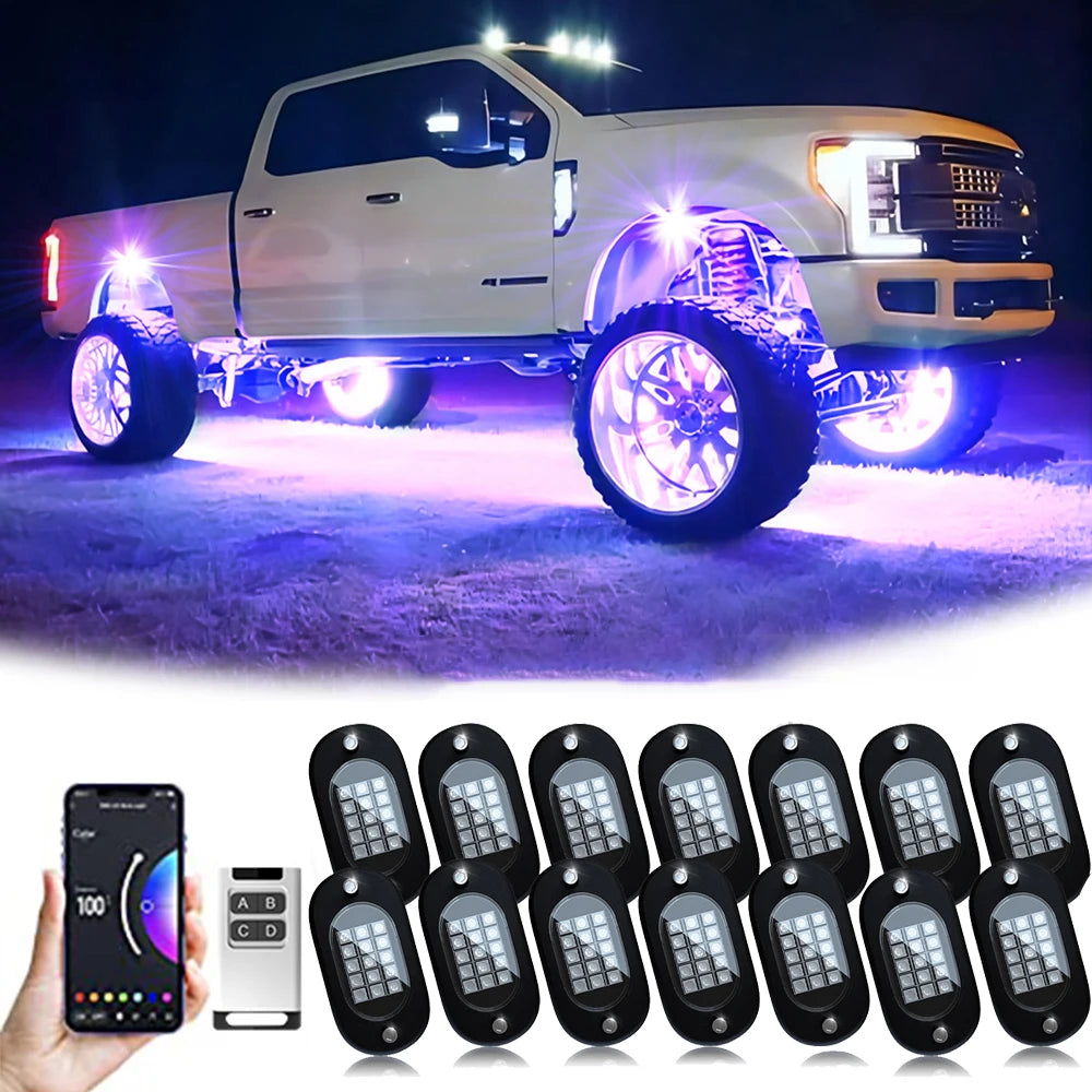 RGB LED Underglow Chassis Lights – Waterproof Exterior Decoration for Off-Road Trucks