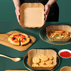 Disposable Air Fryer Parchment Liners – 9 Inch Nonstick Paper for Baking