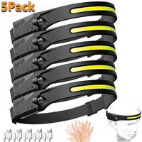 Rechargeable LED Sensor Headlamp – Motion Activated Light for Camping