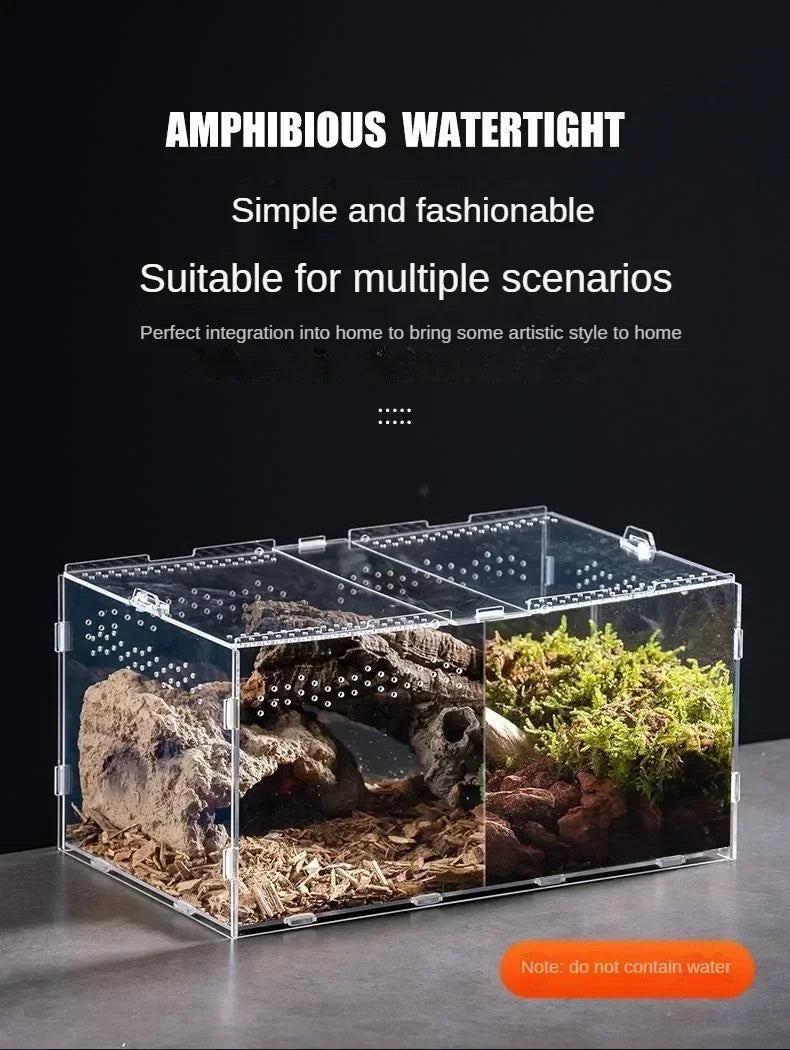 Acrylic Reptile Terrarium – Nano Arboreal Enclosure for Spiders and Insects
