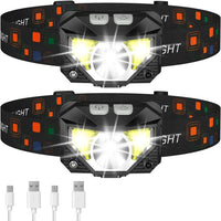 Rechargeable LED Headlamp – Ultra-Light Waterproof Light for Outdoor Sports