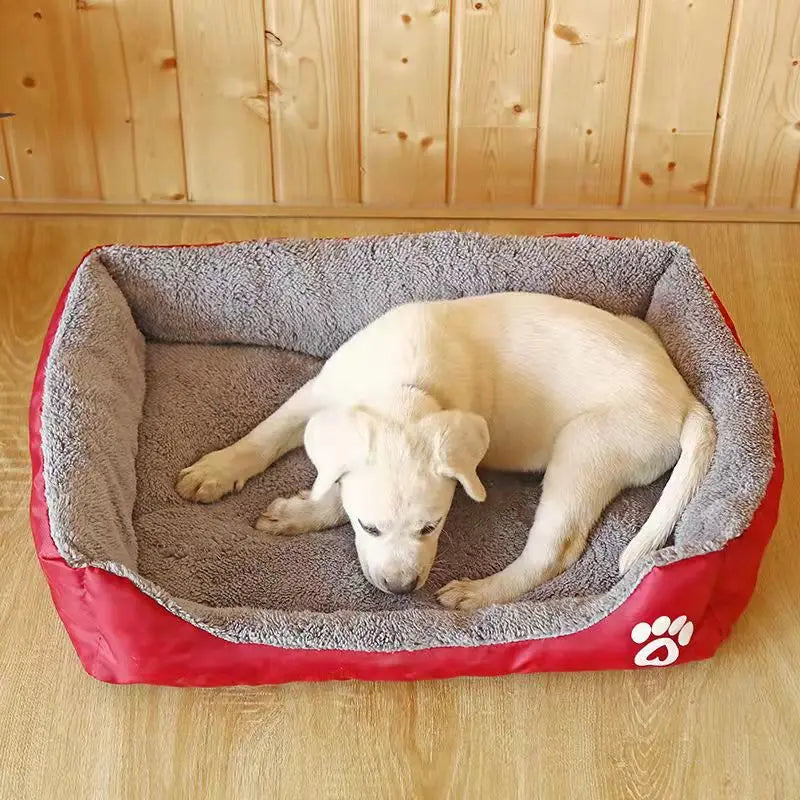 Large Square Dog Bed – Warm Soft Nest for Small Medium and Large Pets