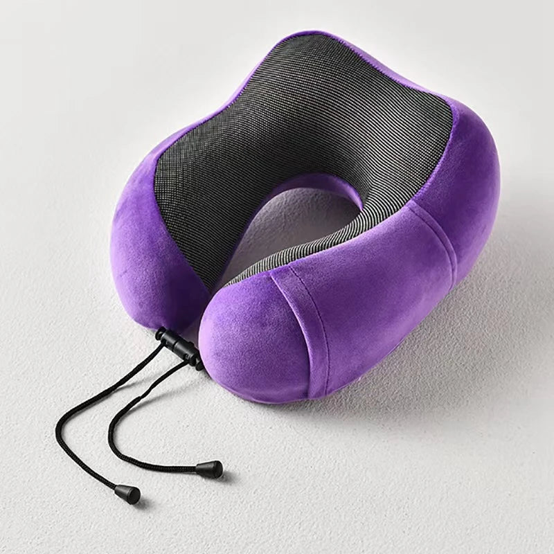 U-Shaped Memory Foam Neck Pillow – Cervical Orthopedic Support for Travel