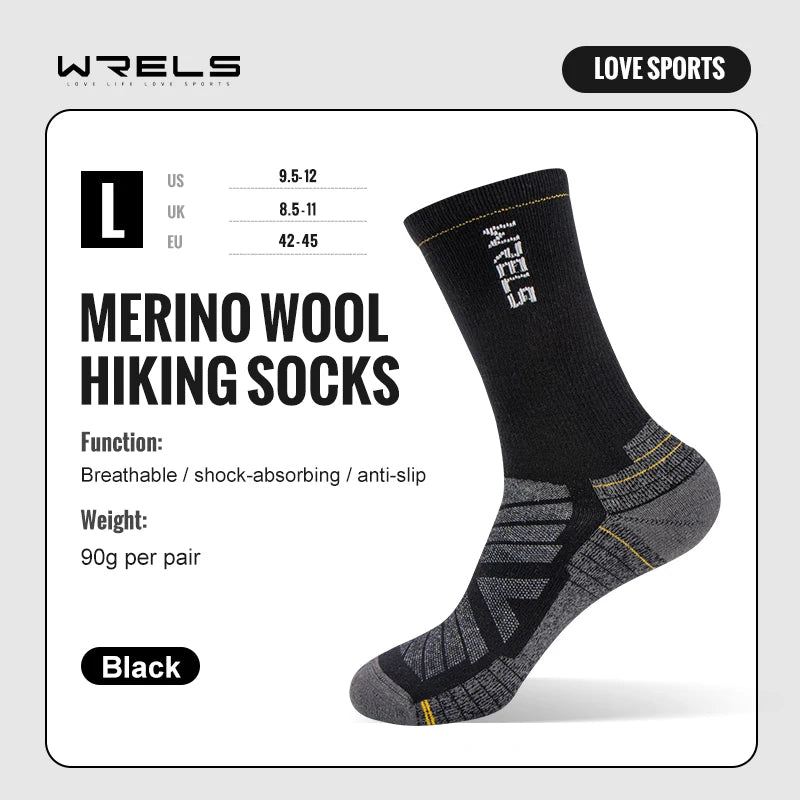Merino Wool Hiking Socks – Lightweight Mid-Calf Performance for Outdoor Sports