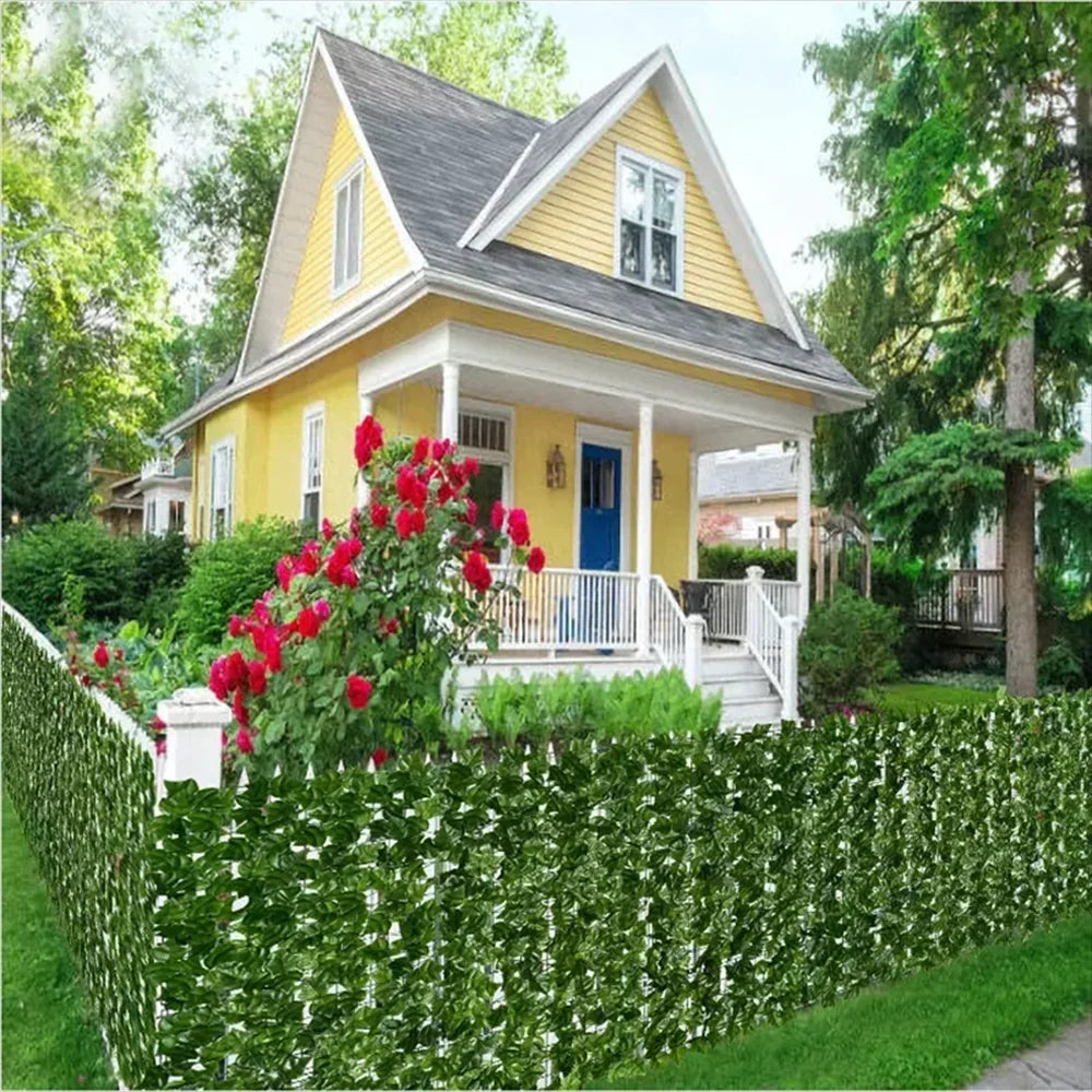 Artificial Ivy Fence Screen – 50x300cm Faux Leaf Hedge for Garden Privacy