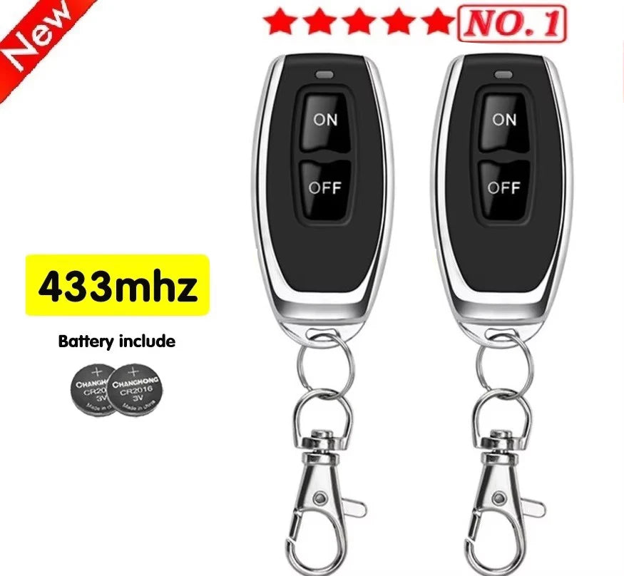 433MHz RF Remote Transmitter – Learning Code Keyfob for Garage Gate Alarms