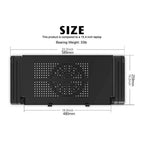 Aluminum Laptop Cooling Stand – Foldable Notebook Tray for Bed Office Desk