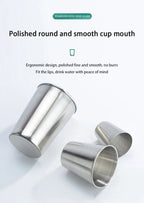 Stainless Steel Portable Cups – Travel Drinkware Set for Outdoor Camping