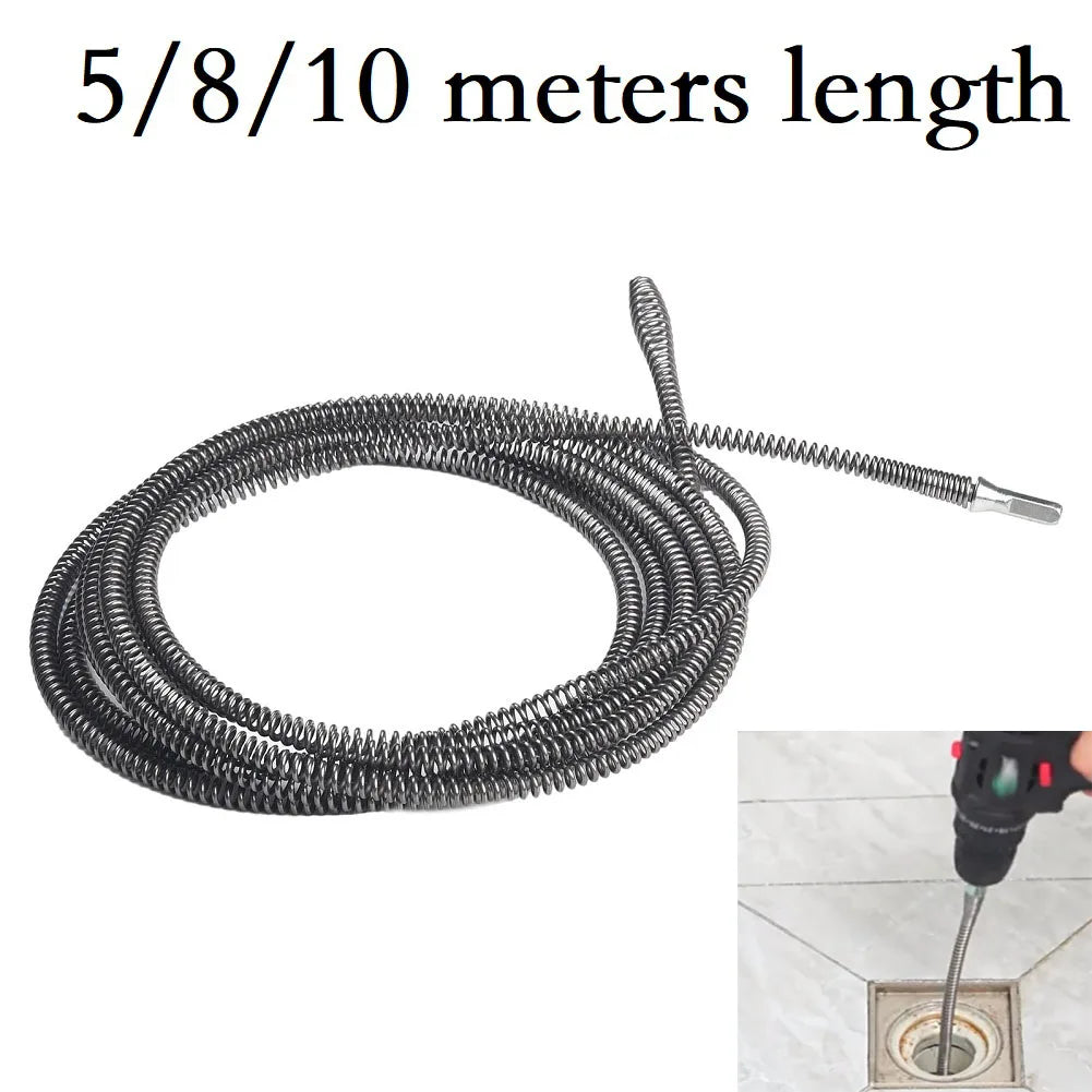 5m Electric Sewer Dredger – Spring Drain Cleaning Tool for Plumbing Maintenance
