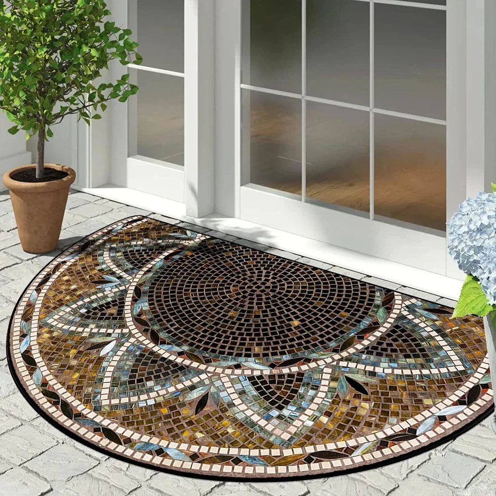 Retro Non-Slip Entrance Mat – Wear-Resistant Absorbent Rug for Home Decor