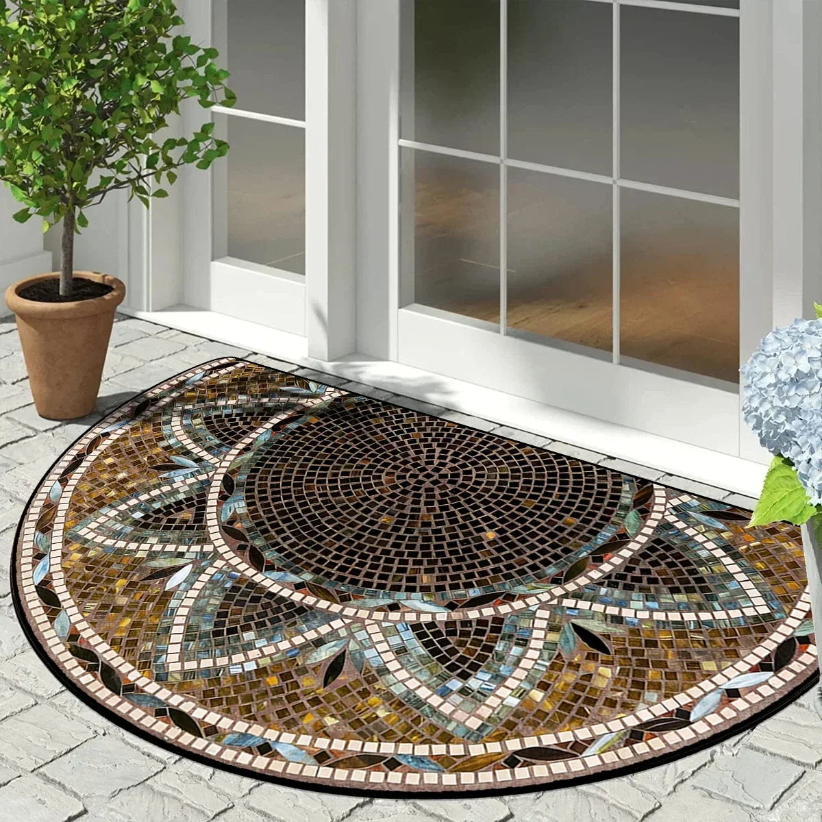 Retro Non-Slip Entrance Mat – Wear-Resistant Absorbent Rug for Home Decor