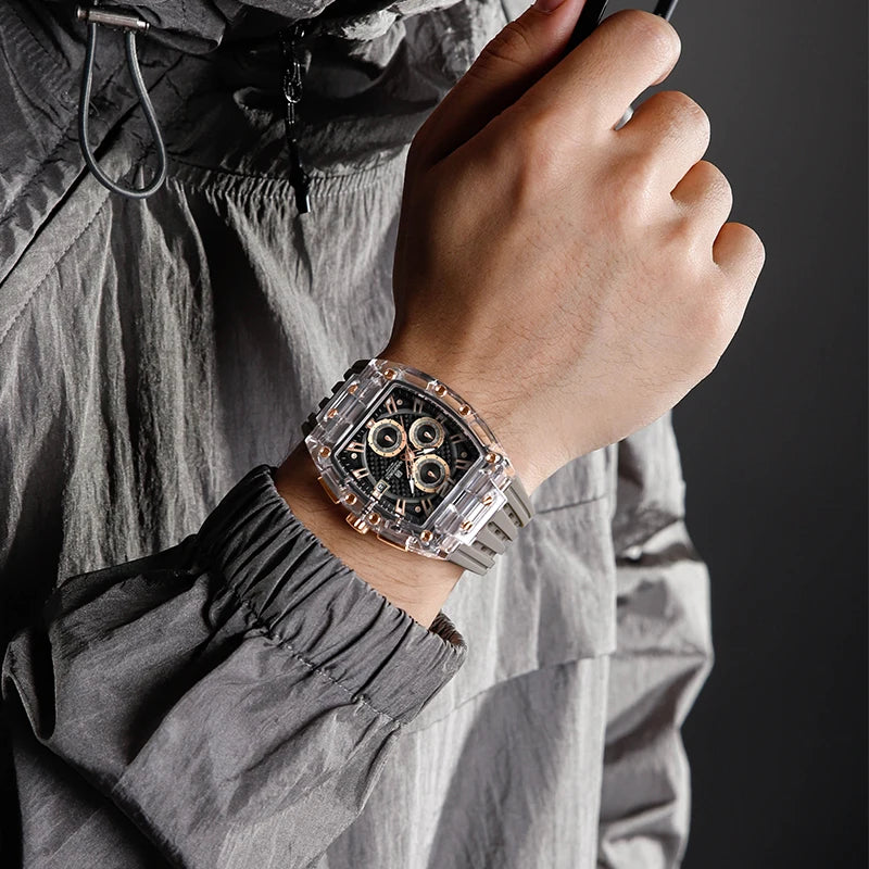 NAVIFORCE Silicone Chronograph Watch – Waterproof Sport Accessory for Men