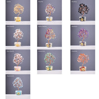 Natural Crystal Tree of Life Ornament – Crushed Stone Decor for Home Office