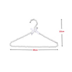 Pearl Beaded Bow Clothes Hangers – Decorative Kids Dress Storage Organizer