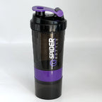 3-Layer Protein Shaker Bottle – Large Capacity Mixer Cup for Gym Fitness