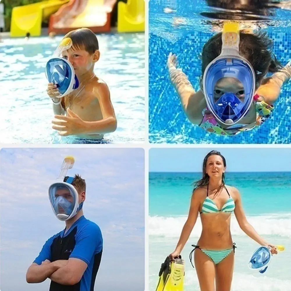 Full Face Snorkel Mask – Anti Fog Diving Gear for Adults and Kids