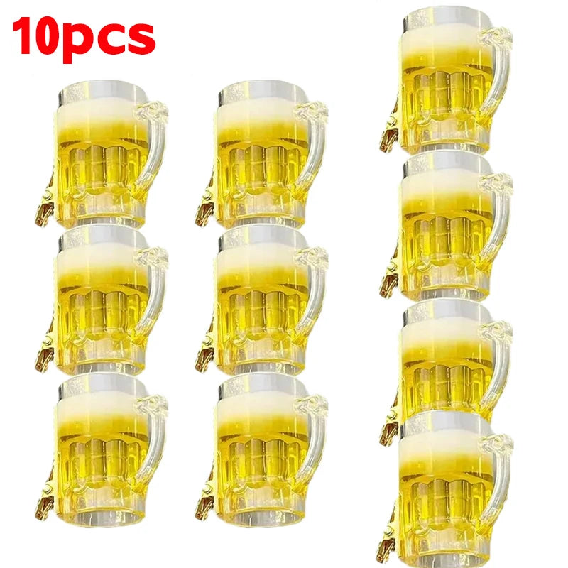 Beer Shaped Hair Clips – Creative Novelty Barrettes for Party Hairstyling
