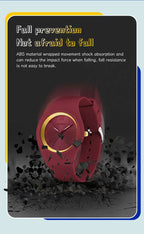 Silicone Quartz Wristwatch – Lightweight Sport Clock for Students