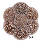 Half Round Flatback Pearl Beads – Assorted Sizes for DIY Jewelry and Nail Art