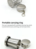 Stainless Steel Telescopic Cup – Portable Folding Drinkware for Camping