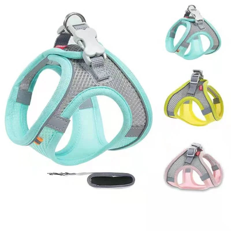 Reflective Breathable Dog Harness Vest – Adjustable for Outdoor Walking