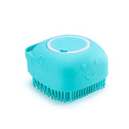 Silicone Pet Grooming Gloves – Shampoo Dispensing Brush for Dog Bathing