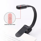 Rechargeable Clip-On Reading Lamp – Adjustable LED Book Light for Travel