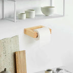 Adhesive Hemp Paper Towel Holder – Wall Mounted Rack for Bathroom Storage