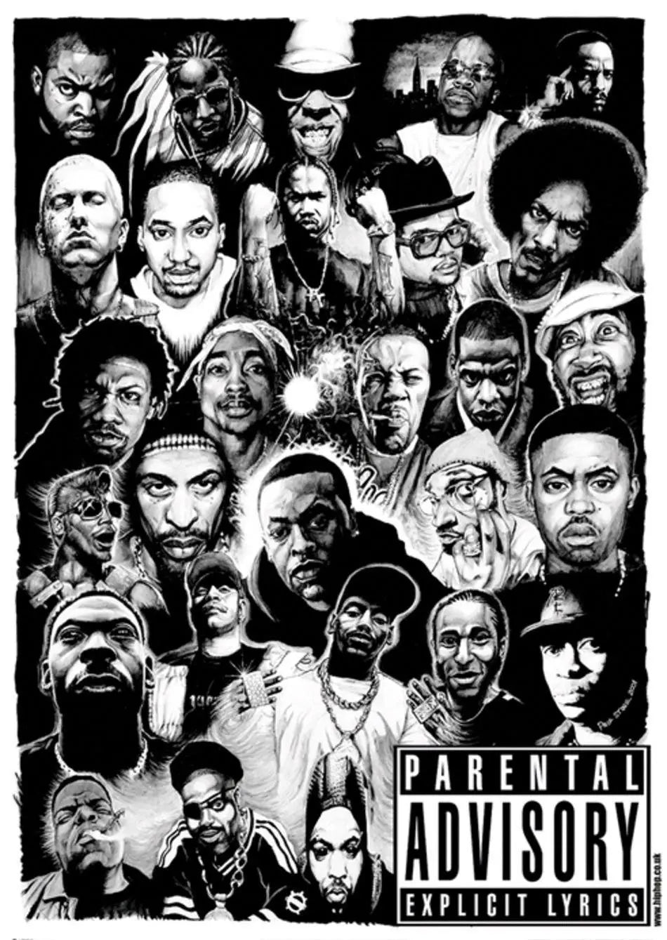 Hip Hop Canvas Wall Art – Notorious BIG and Tupac Poster for Home Decor