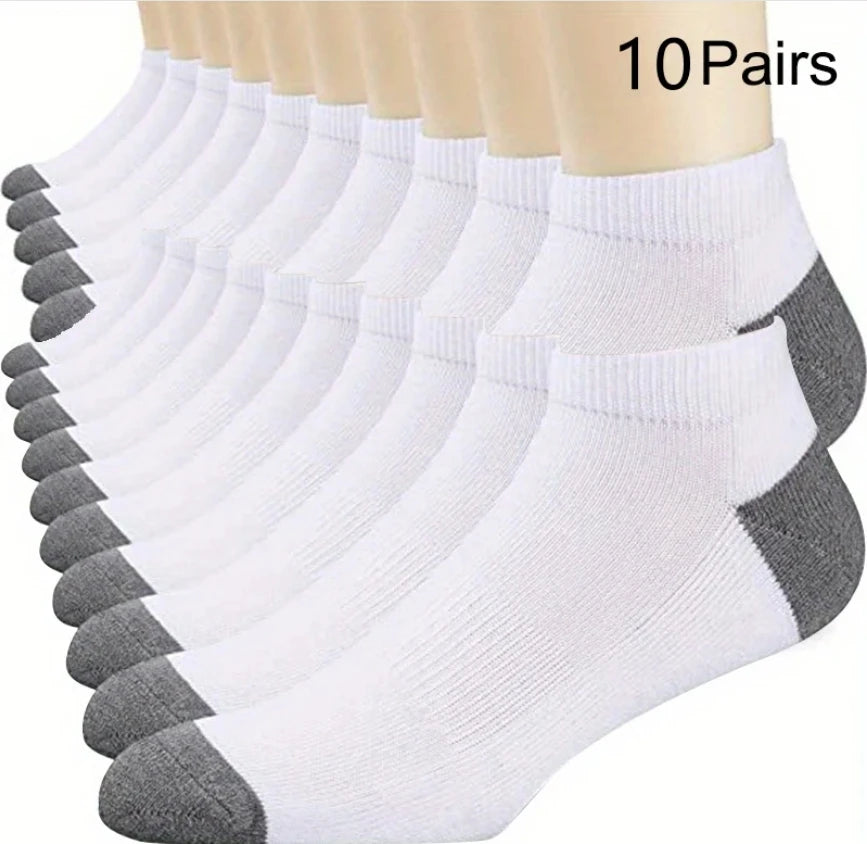 Cotton Mid-calf Socks – Solid Colour Daily Wear for Men