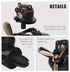Pilot Bear Car Air Freshener – Cartoon Vent Clip for Interior Decoration