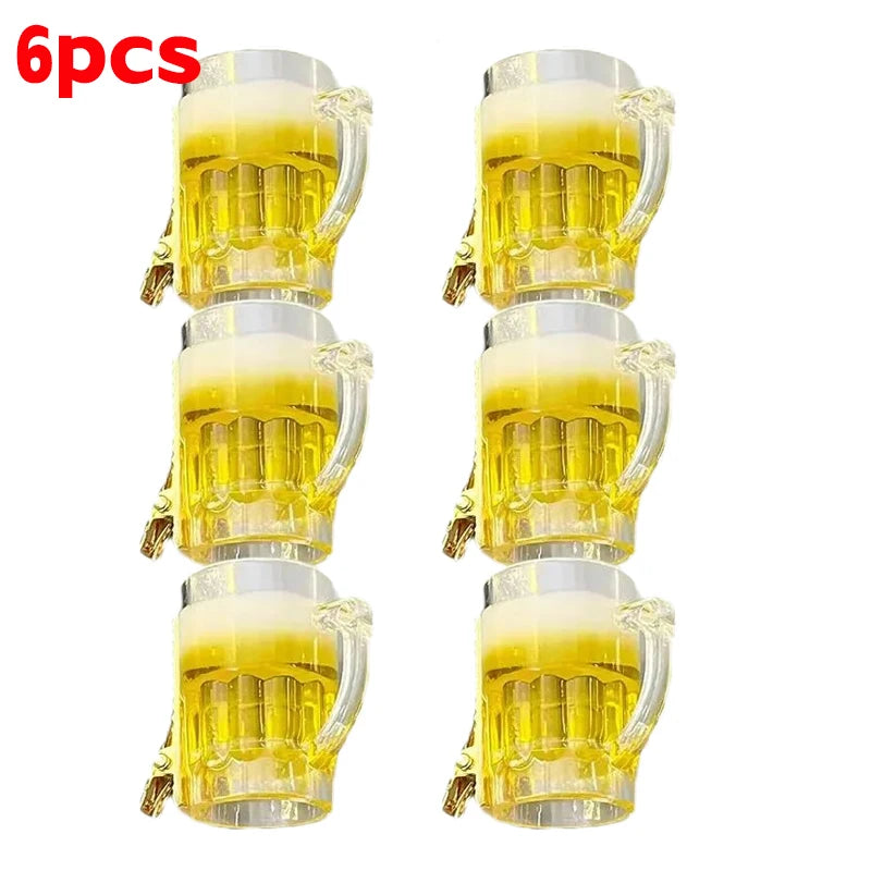 Beer Shaped Hair Clips – Creative Novelty Barrettes for Party Hairstyling